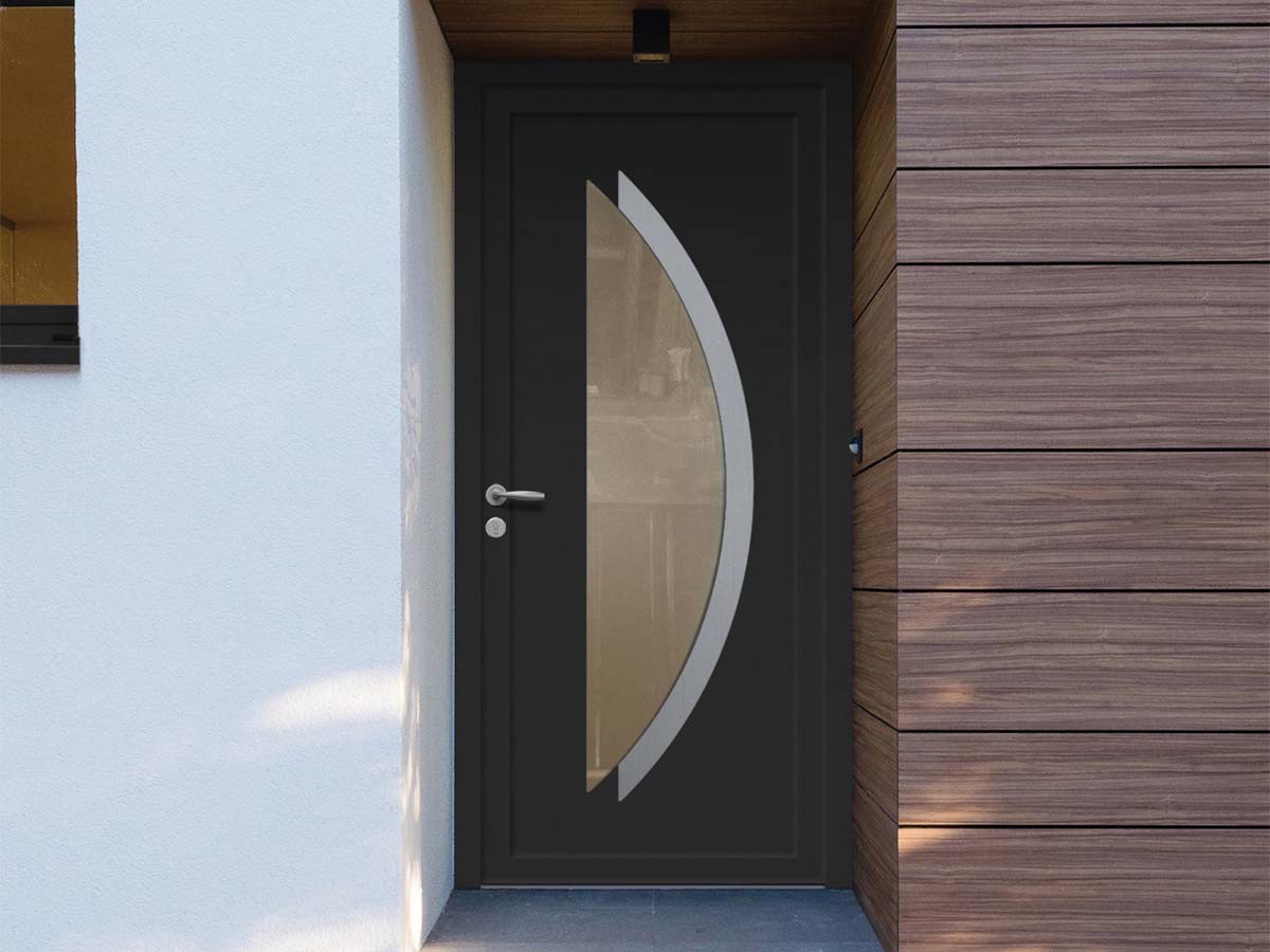 Porte d'entrée à panneau Aluminium