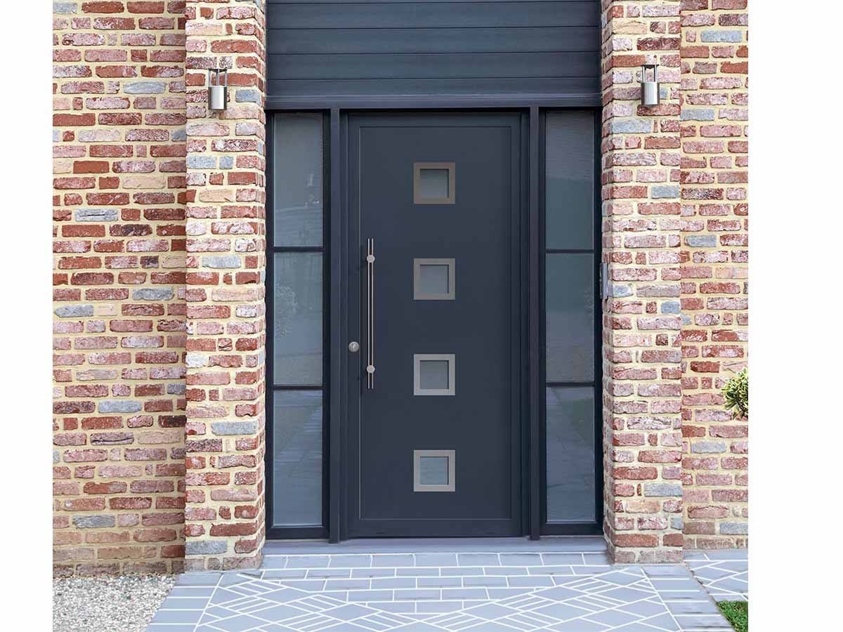 PORTE D'ENTREE À PANNEAU ALUMINIUM GOPLAST ORURO