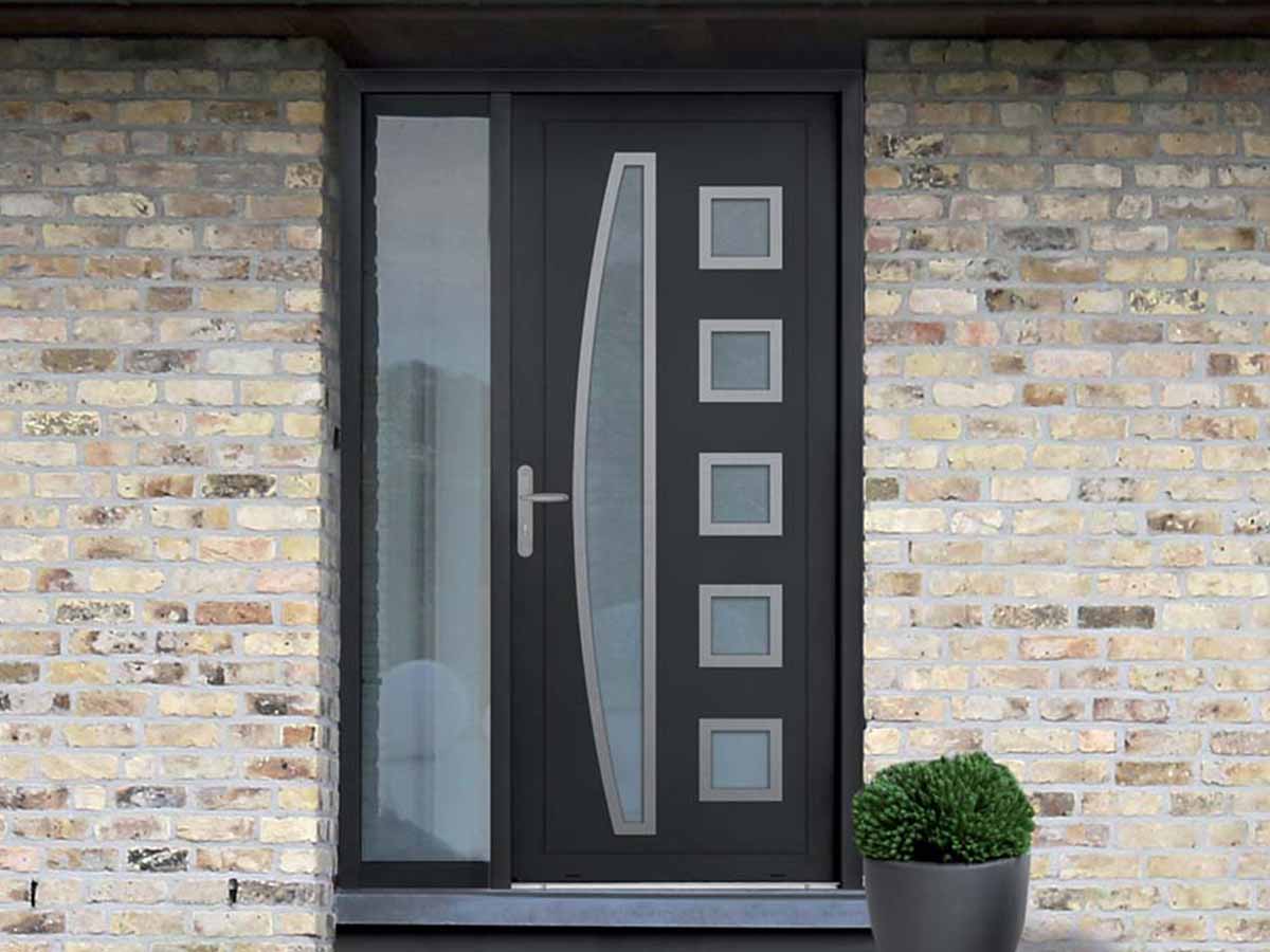 PORTE D'ENTREE À PANNEAU ALUMINIUM GOPLAST TRINIDAD