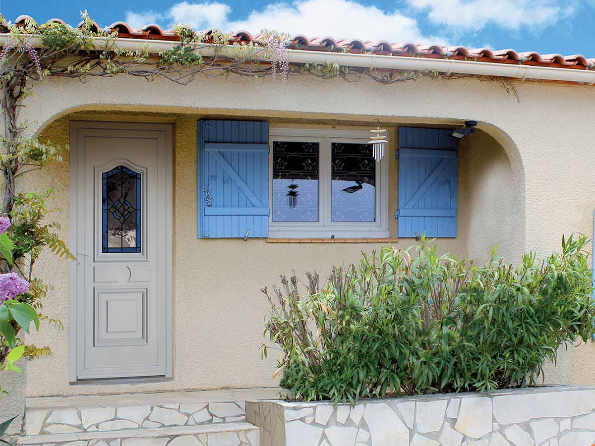 PORTE D'ENTREE À PANNEAU PVC GOPLAST AGDE